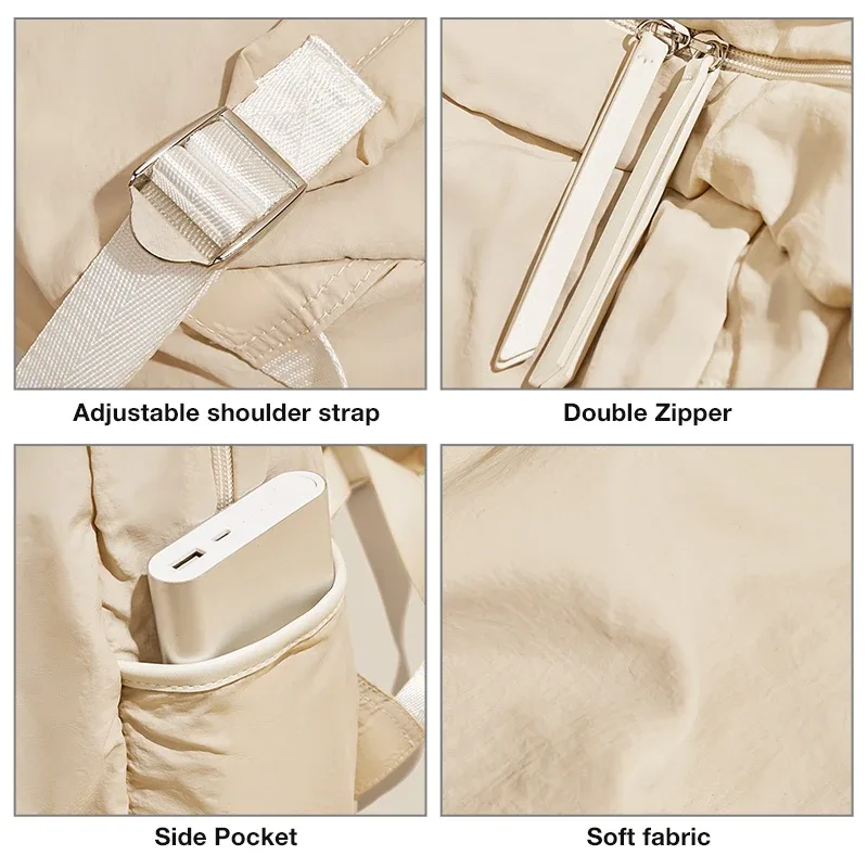 foxer-sac à dos en tissu de coton imperméable pour femme, sac à dos solide simple pour document, sac d'école pour ordinateur portable, sac de livre de voyage pour adolescente, mode