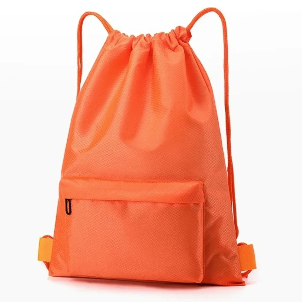 sac de sport à cordon de serrage de couleur unie, sac de fitness étanche de grande capacité, bretelles réglables, sac à dos d'entraînement à séchage rapide, unisexe