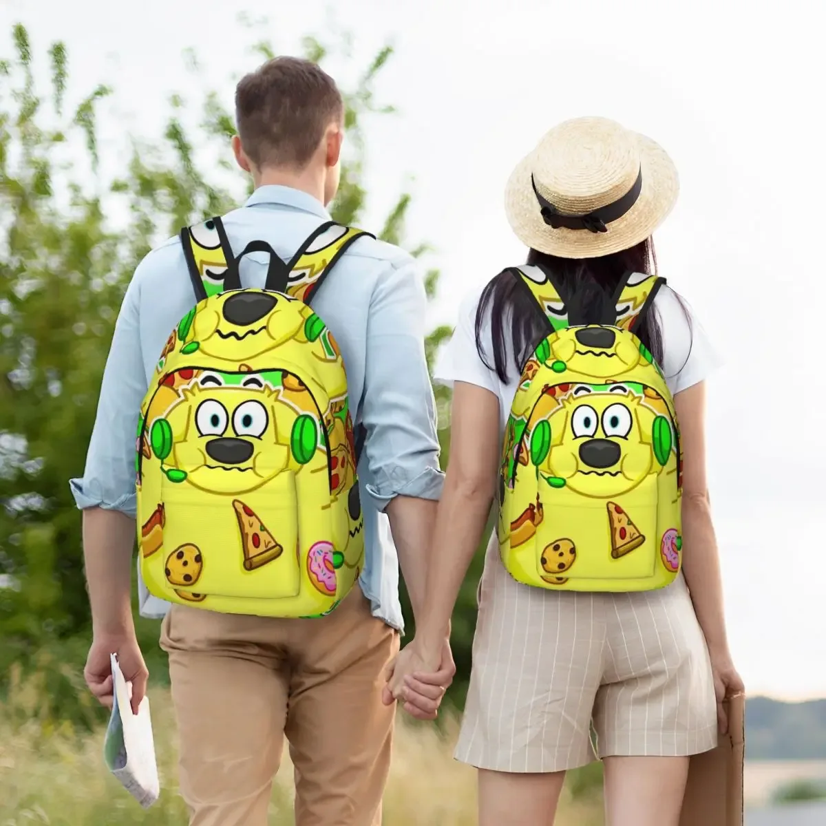 hamburger superdog tyler snowi foxs sac à dos primaire lycée étudiant dessin animé bookbag hommes femmes sac à dos randonnée