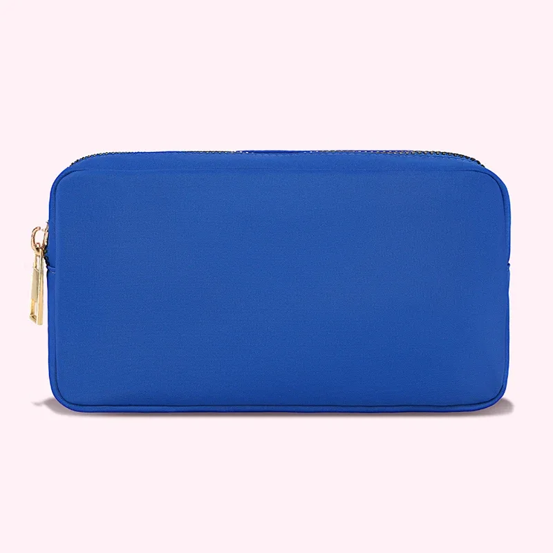 pochette de maquillage personnalisée en nylon rose, imperméable, pour femmes et filles, sac de voyage pour maquillage, organisateur de couleur bonbon, grande capacité