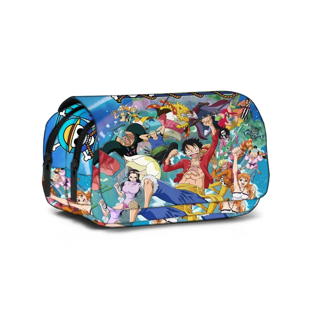 sac à dos scolaire one piece monkey d. luffy, boîte à crayons, sac à dos pour garçons et filles, sac à dos portable de grande capacité pour jeunes, sac à dos d'étudiant anime