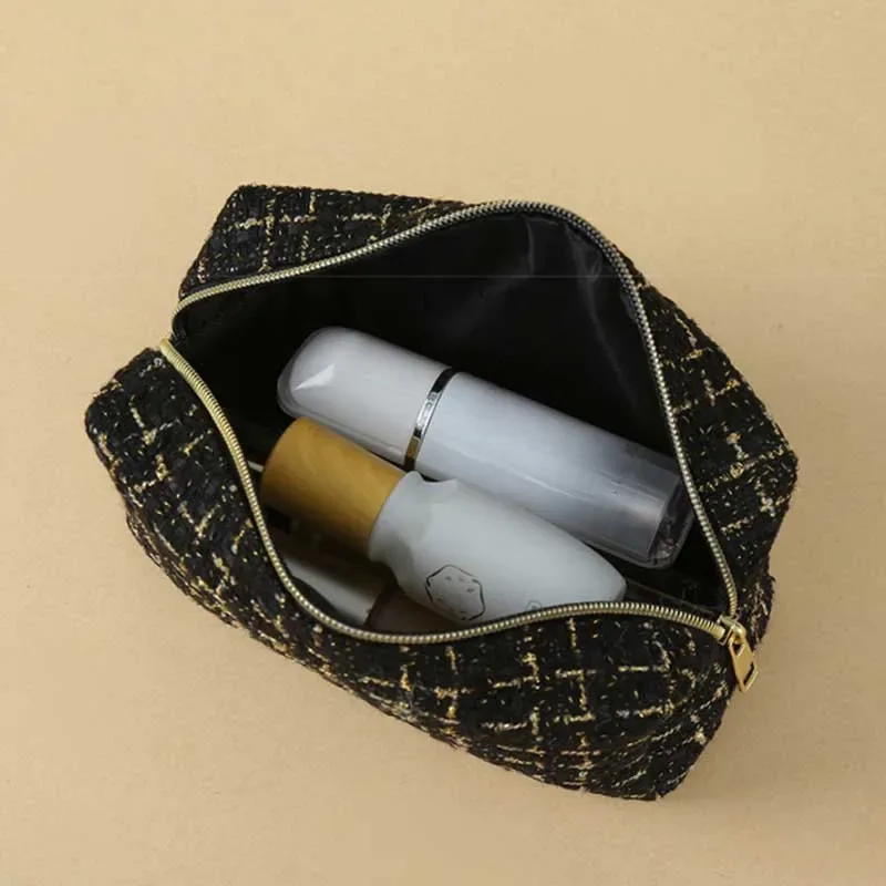 pochette de maquillage pour femmes, sac de rangement de cosmétiques, grande capacité, sac de rangement de produits de toilette de voyage portable, trousse à crayons pour étudiants