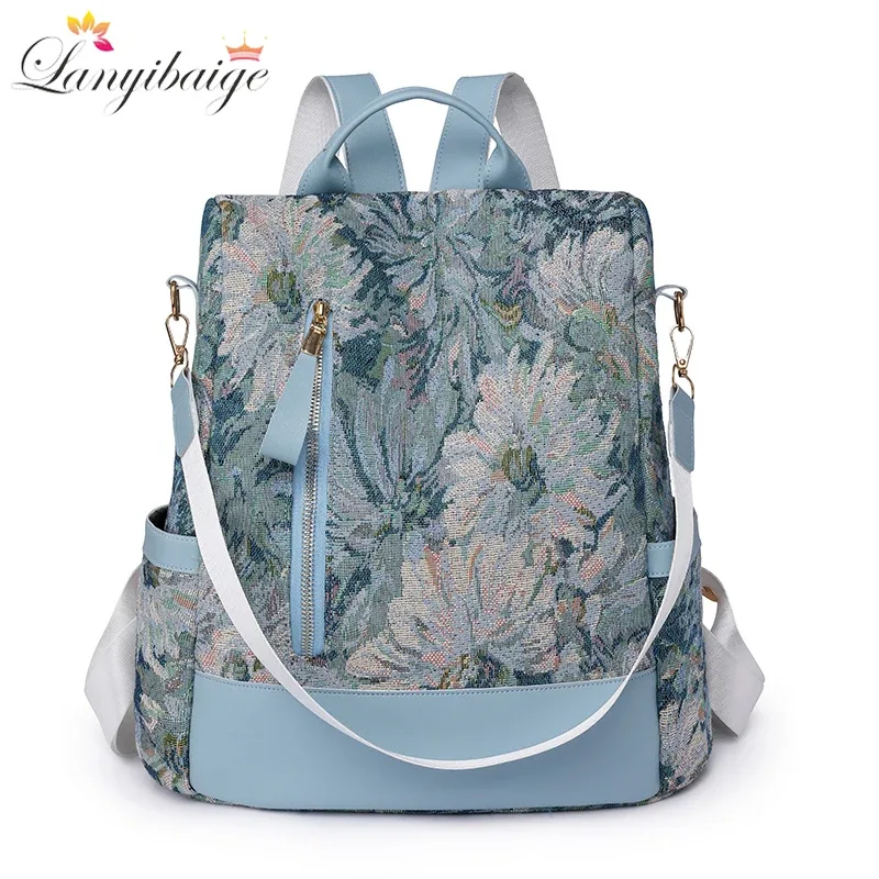Nouveau Sac à Dos Femme Tendance 2026 en Nylon, Grande Capacité, pour l'École, le Shopping et les Voyages, Sac Décontracté pour Femme