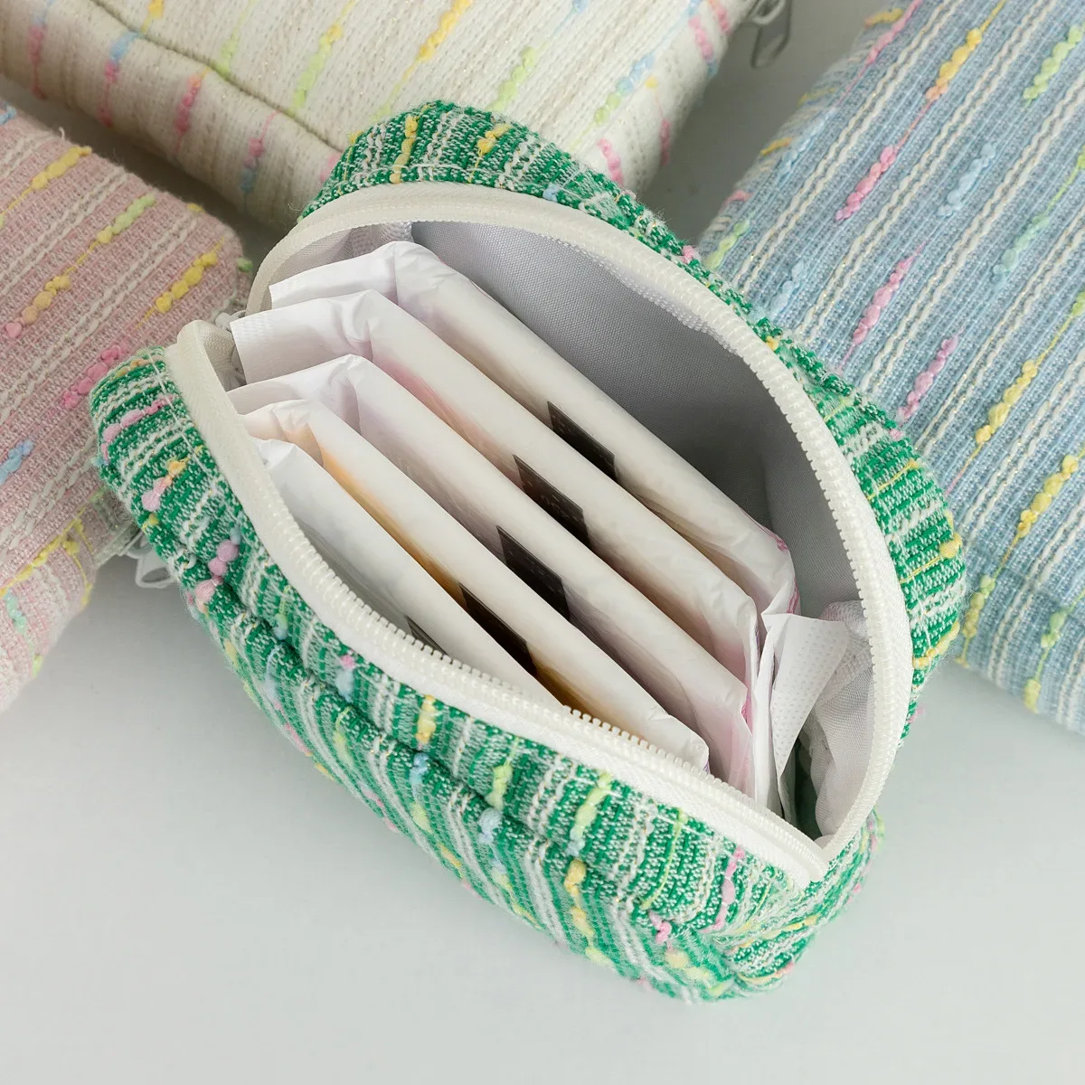 sac de rangement pour serviettes hygiéniques portables multifonctions, pochette pour tampon, sac à cosmétiques pour serviettes, sac de maquillage, mignon porte-monnaie pour filles