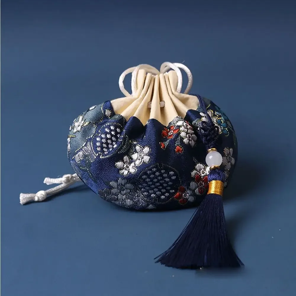 poudres de style chinois pour femmes, sac à main vauxhall africet, sac de rangement de bijoux à pampilles, gril de broderie multicolore, proximité, wstring