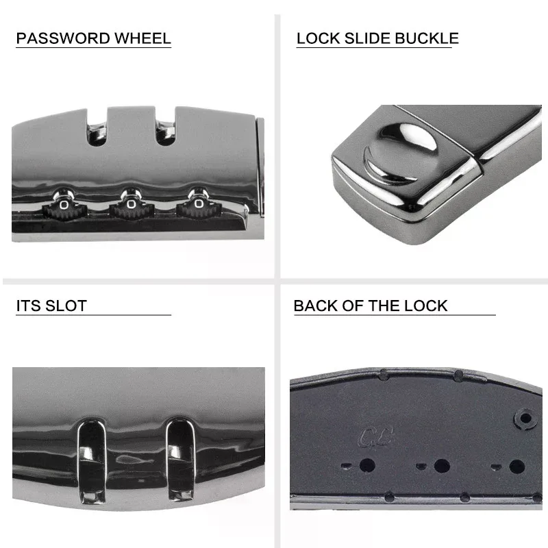 cadenas de valise numérique à combinaison à 3 chiffres, réinitialisable, pour bagages de voyage