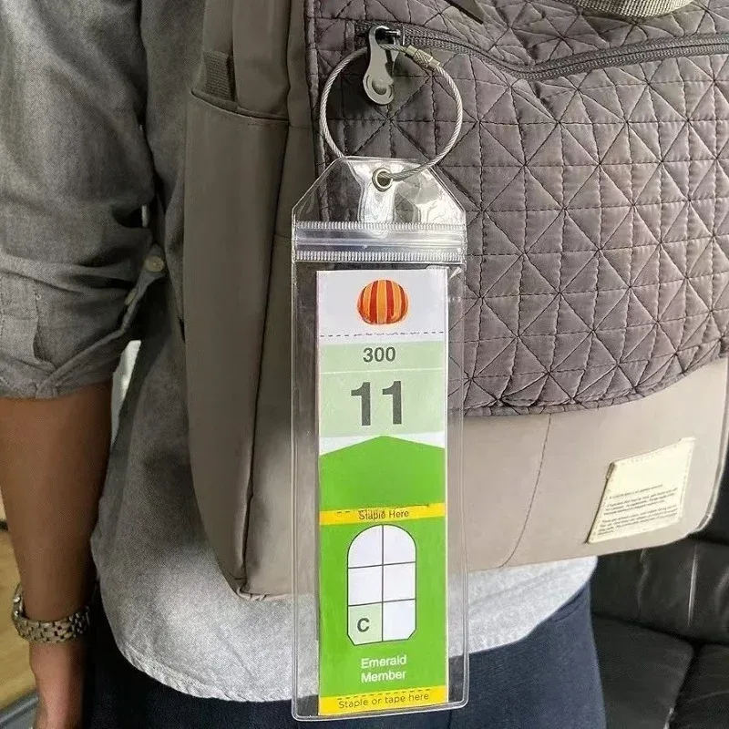 étiquette de bagage de croisière en pvc transparent épaissi, étanche, pour un tri facile, 1 à 8 pièces