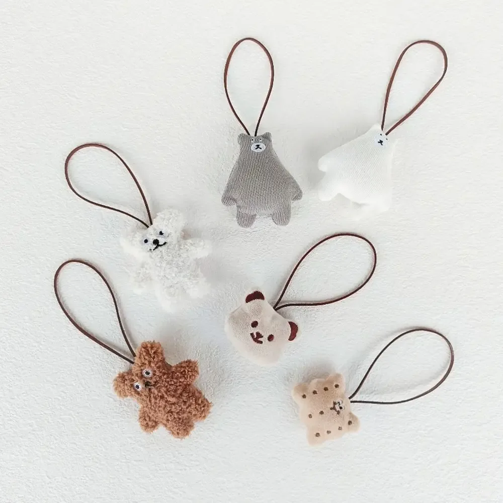 sac à pendentif ours biscuit créatif, accessoires assortis, sac à dos en tissu, décoration de sac à dos, breloques de sac de style coréen, lanière d'animal pour fille