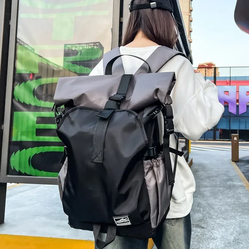 Sac à dos tendance à roulettes pour hommes, sac à dos de voyage décontracté, sport, rangement de chaussures, bagages, école de mode