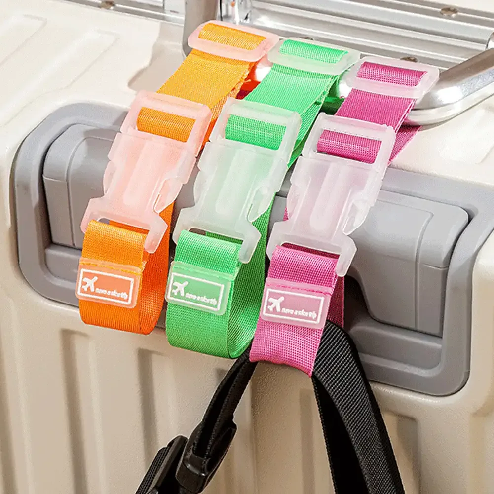 sangles de bagages réglables en nylon pour valises, clip à ressort en métal, ceinture de bagage environnemental pour sacs à main, vêtements de brouette