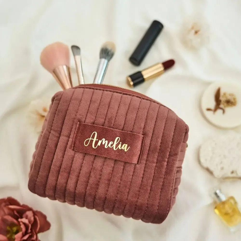 trousse à cosmétiques de grande capacité pour femmes et hommes, trousse de maquillage en velours, trousse de maquillage multifonctionnelle, trousse d'évaluation de produits de toilette, poudres pour femmes et hommes