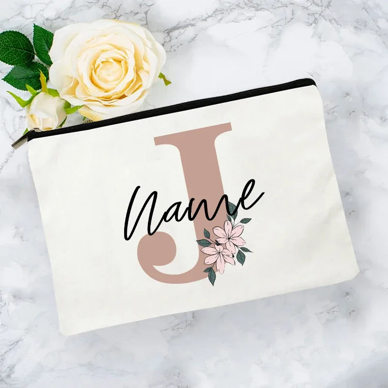 trousse de toilette personnalisée avec nom, impression de lettres, essentiels de voyage pour enfants, trousse à crayons pour l'école et le bureau, cadeau pour enseignant