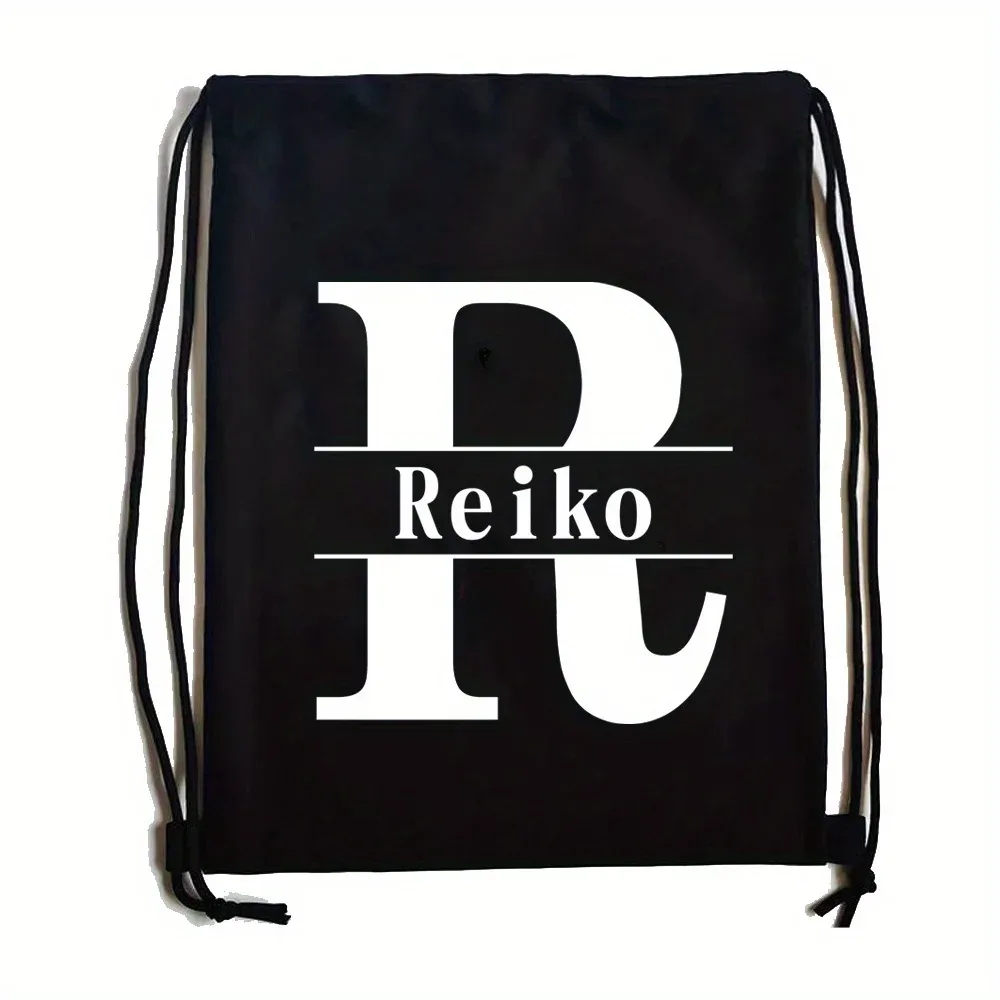 sac à dos à cordon personnalisé avec nom, sac de sport à double épaule, sac personnalisé avec initiales, sac portable pour randonnée et camping en plein air