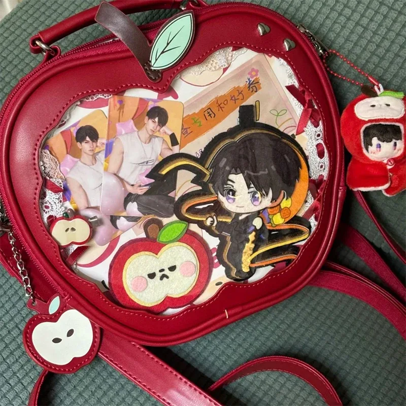 sac à dos créatif tomate et carotte, plusieurs poches, sac ita transparent à bandoulière, sacs à dos en peluche doux, sacs à bandoulière grande capacité