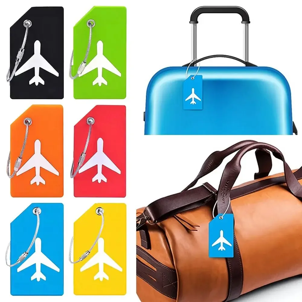 étiquette de bagage personnalisée en silicone pour homme, carte d'embarquement, sangles de valise souples, 6 couleurs