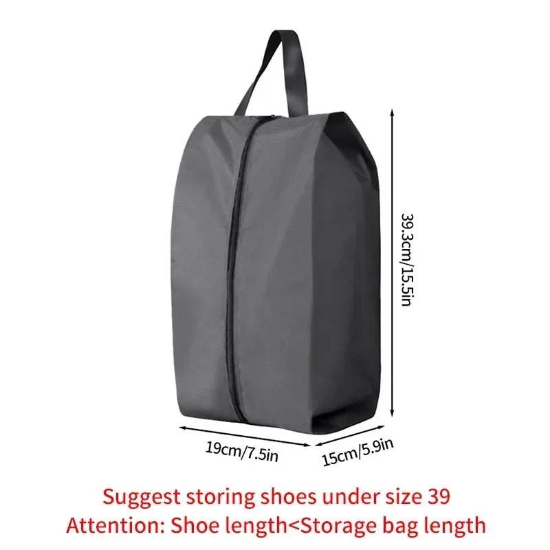 sac de rangement pour chaussures oxford, 1 pièce, avec fermeture éclair, pochette de rangement de voyage portable pour la plage, la natation, le camping