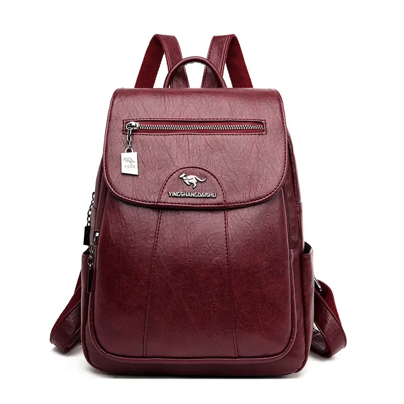 Sacs à dos en cuir souple vintage pour femmes, sacs initiés par la femme, sac à dos de voyage décontracté pour dames, sacs d'école, vente chaude