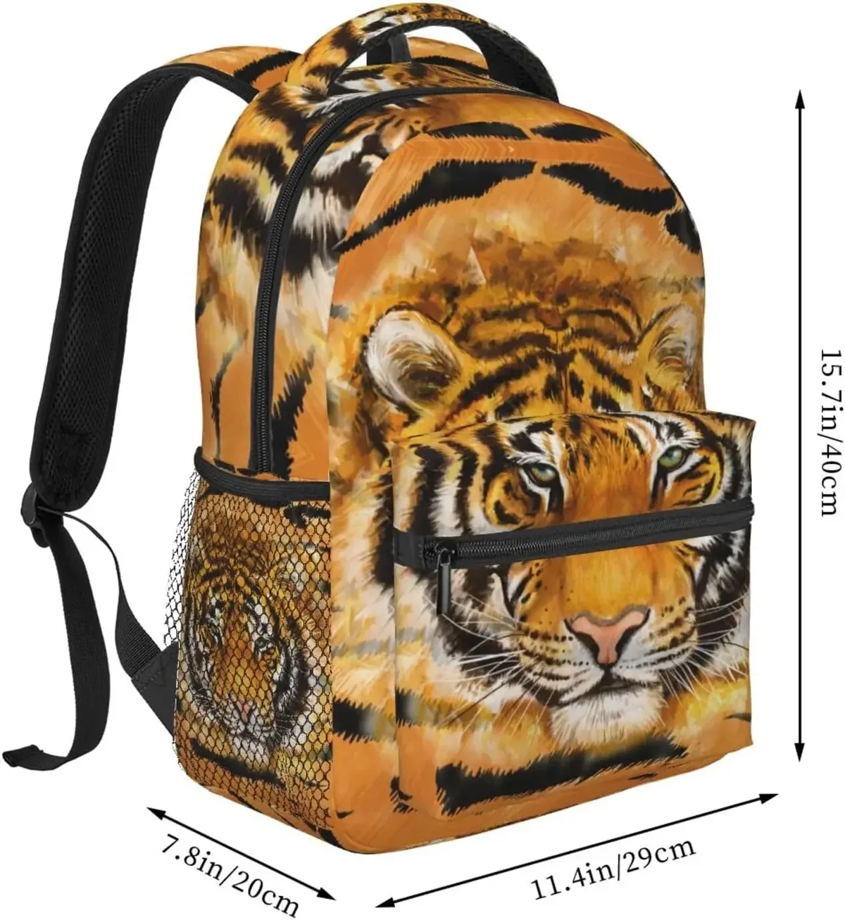 Cool Tiger Sac à dos imprimé léopard pour hommes et femmes, sac à livres, sac pour ordinateur portable, sacs initiés, voyage, randonnée, camping, sac à dos