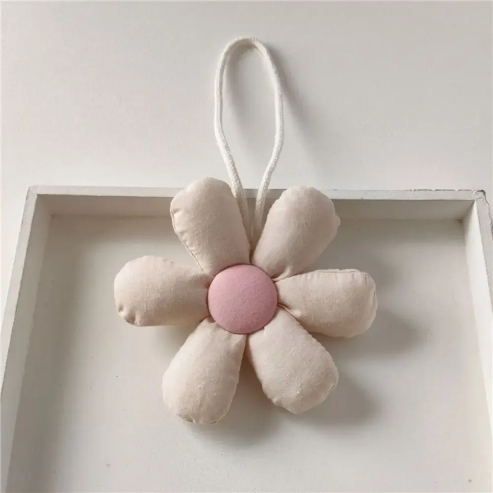 pendentif de sac en tissu à motif floral, breloques pour sac, accessoires assortis, décoration de sac à dos tendance, lanière florale rembourrée de style coréen pour fille.