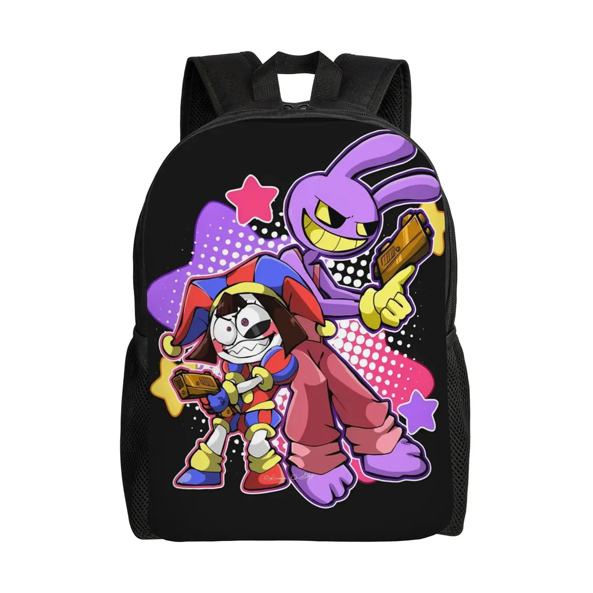 sac à dos thermique jax cartoon digitals circus, sacs à dos de voyage, sacs d'école à motif design pour étudiants, sac à dos élégant