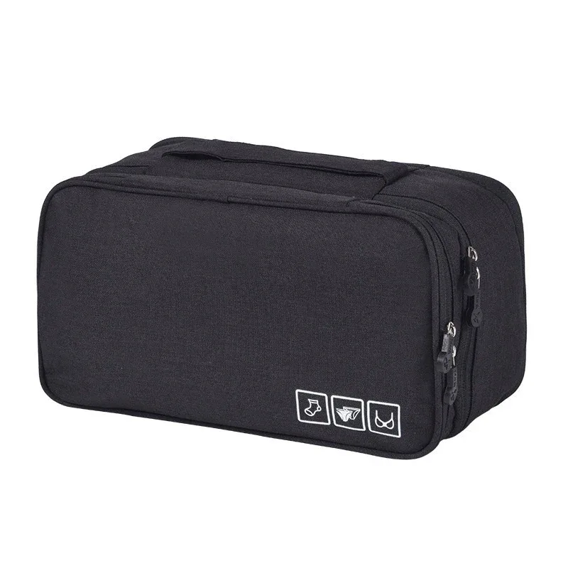 organisateur de sous-vêtements de voyage portable – pliable – sac de rangement à fermeture éclair pour soutiens-gorge, chaussettes et sous-vêtements – organisateur de valise compact