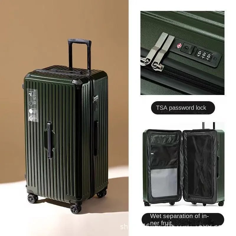valise rouge 28/36/50 pouces, bagages de grande taille avec cinq roues abs + pc, valises de cabine de 20 pouces, sac de voyage, boîtier de chariot à fermeture éclair