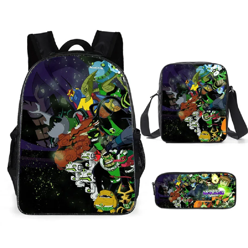 sac à dos hacker pour adolescents ben 10, sac à dos pour étudiants, sac à dos de dessin animé, sac à bandoulière pour stylos