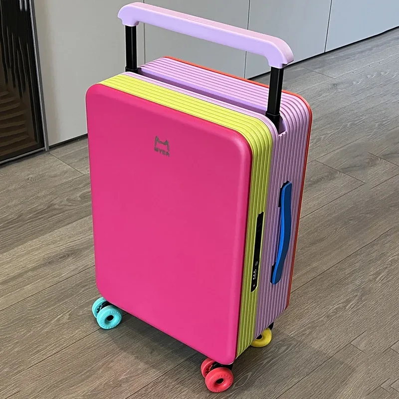 valise klqdzms 20 pouces en abs + pc, grande capacité, valise à roulettes, valise pour femme, valise à code pour homme, bagage à roulettes