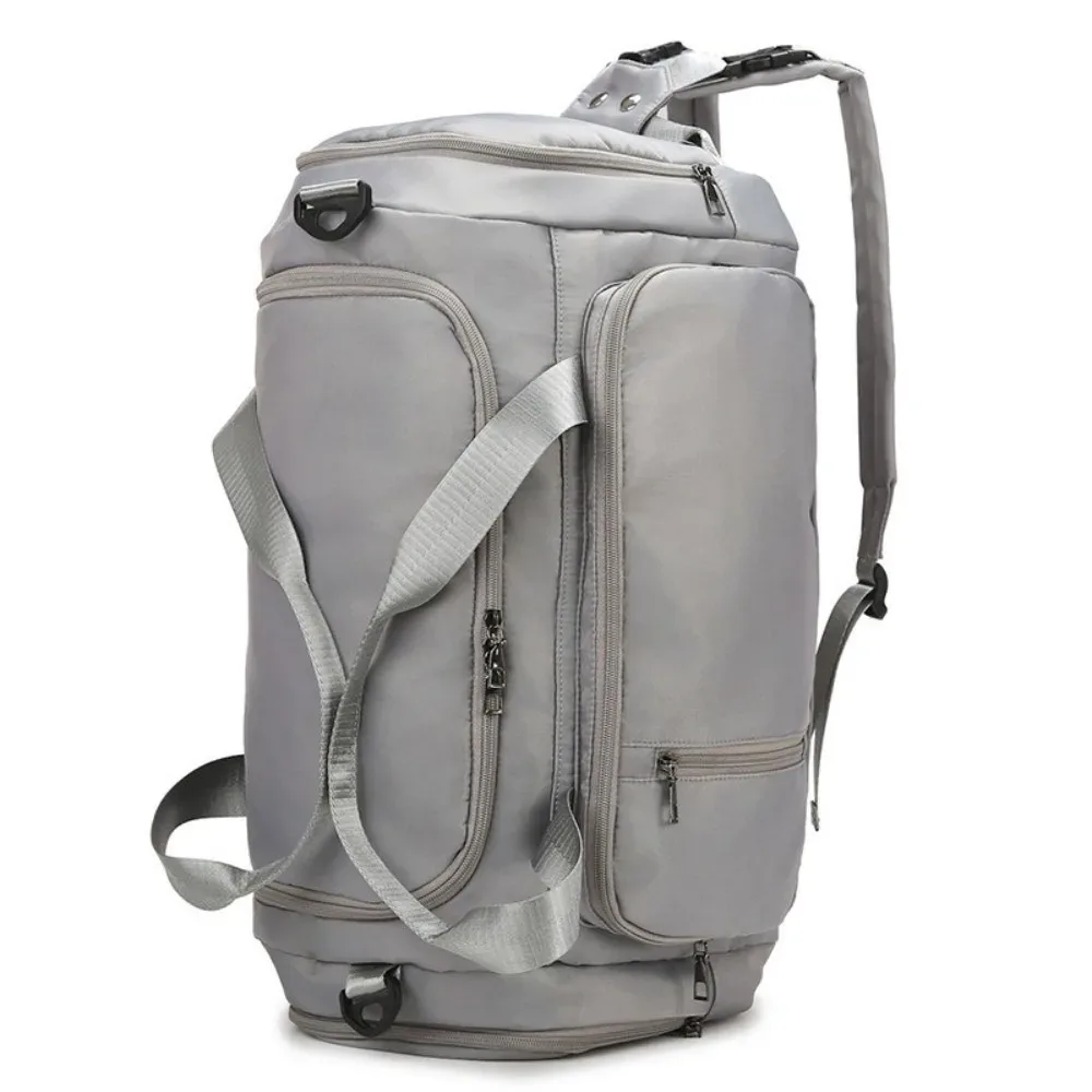 sac de voyage simple en tissu oxford, sac à dos de voyage uni à poignée, grande capacité, sac de sport avec séparation sec/humide