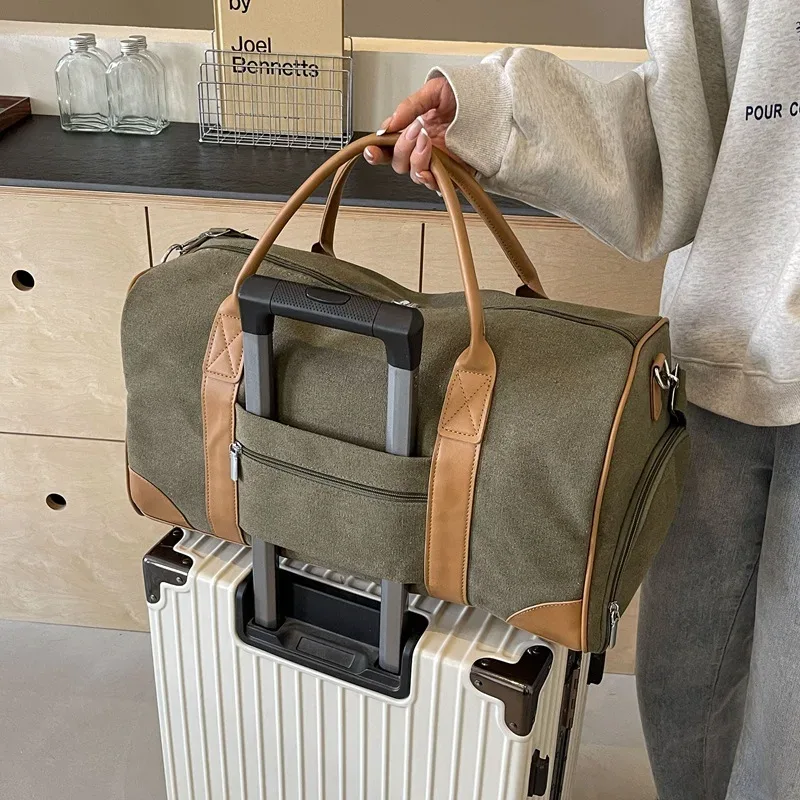 sac de voyage en toile, sac de sport pour week-end, sac de voyage pour homme et femme, multi-poches
