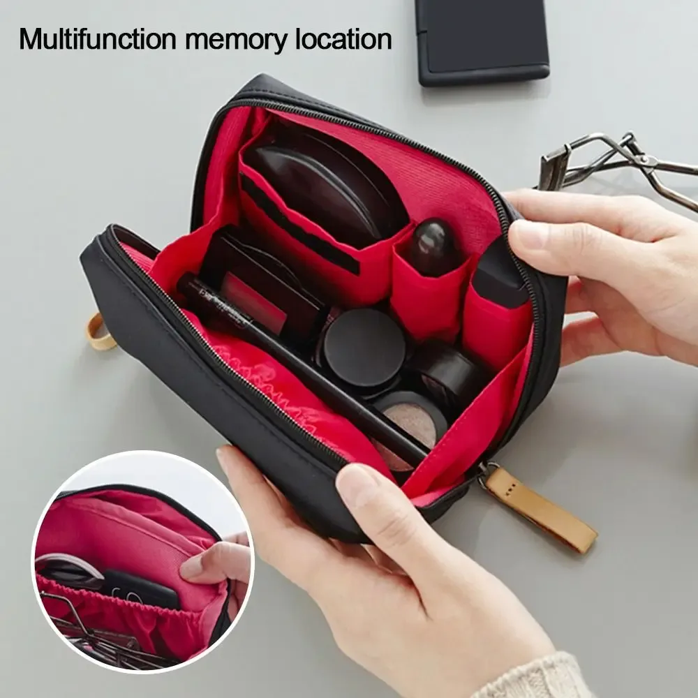 sac de maquillage portable pour femmes, 1 pièce, sac à cosmétiques, pochette pour pièces de monnaie, sac de rangement, mini sac de rouge à lèvres, petit sac de toilette, étui de rangement