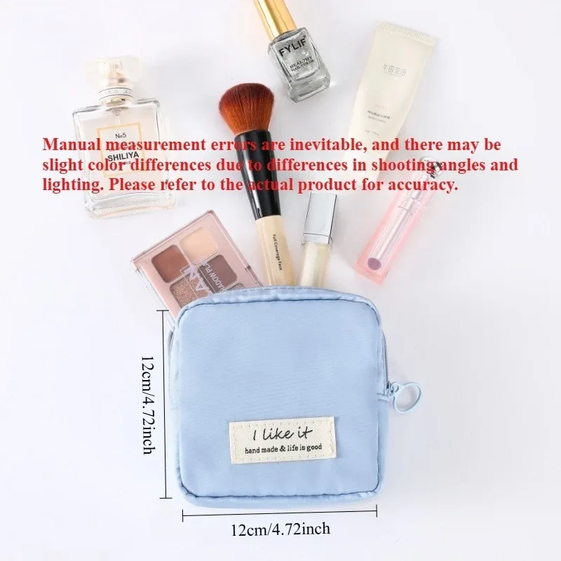 sac de rangement imperméable de couleur morandi pour les voyages, portable pour rouge à lèvres, cosmétiques, serviettes hygiéniques, petit sac portable