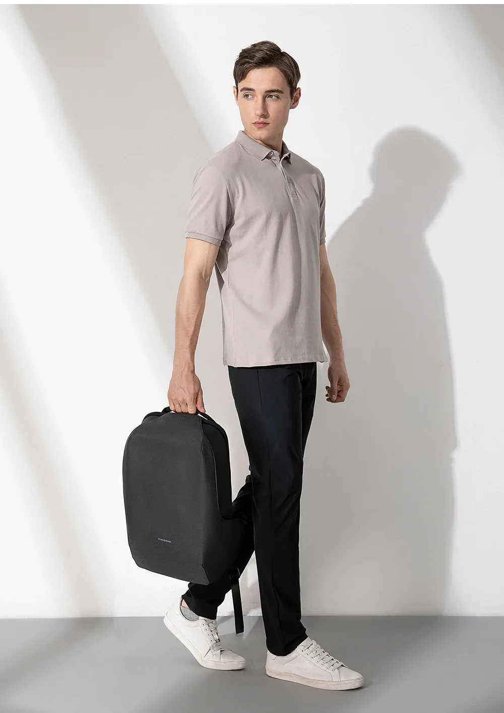 kingsons-sac à dos antivol pour homme, résistant à 180 °, ouvert, chargement usb, sac pour ordinateur portable, 15.6 pouces, sacs d'école pour adolescents