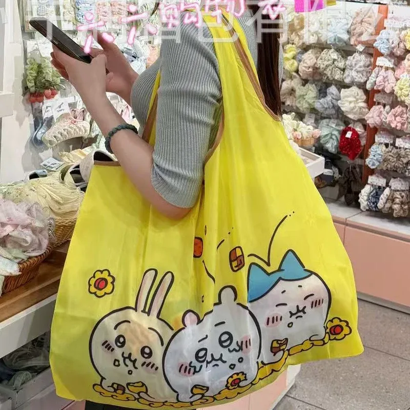 chiikawa nouveau sac à main de dessin animé, sac de courses, sac à bandoulière hachiware, sac à déjeuner, sac de rangement portable de grande capacité