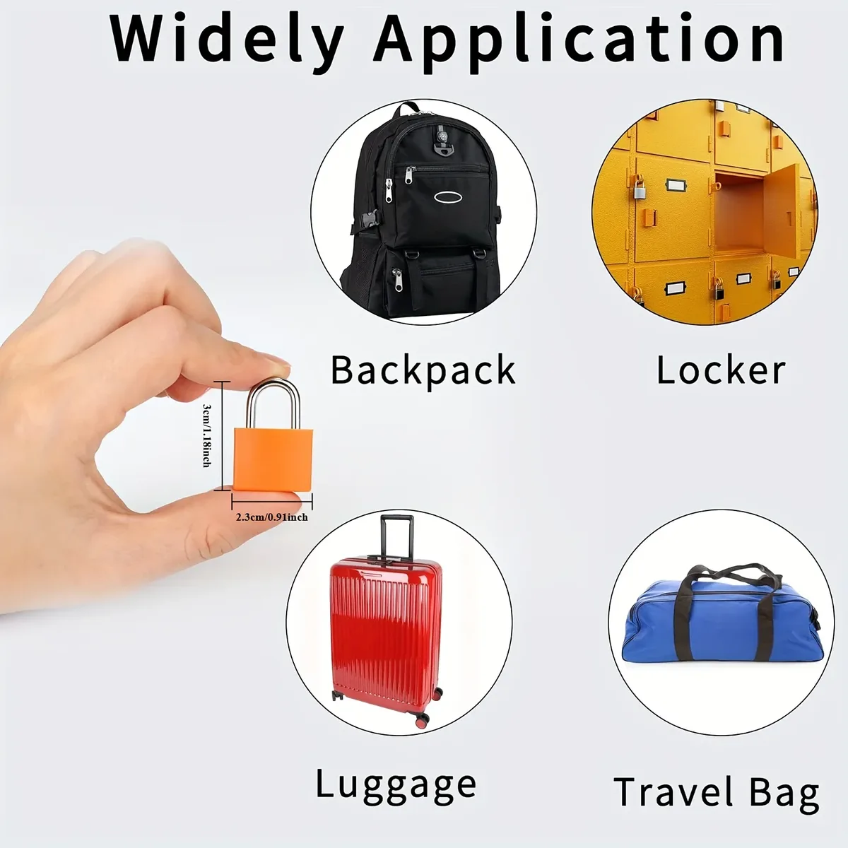 lot de 6 petits cadenas robustes avec 2 clés pour valise, serrure antivol pour tiroir, agenda, étui en plastique coloré