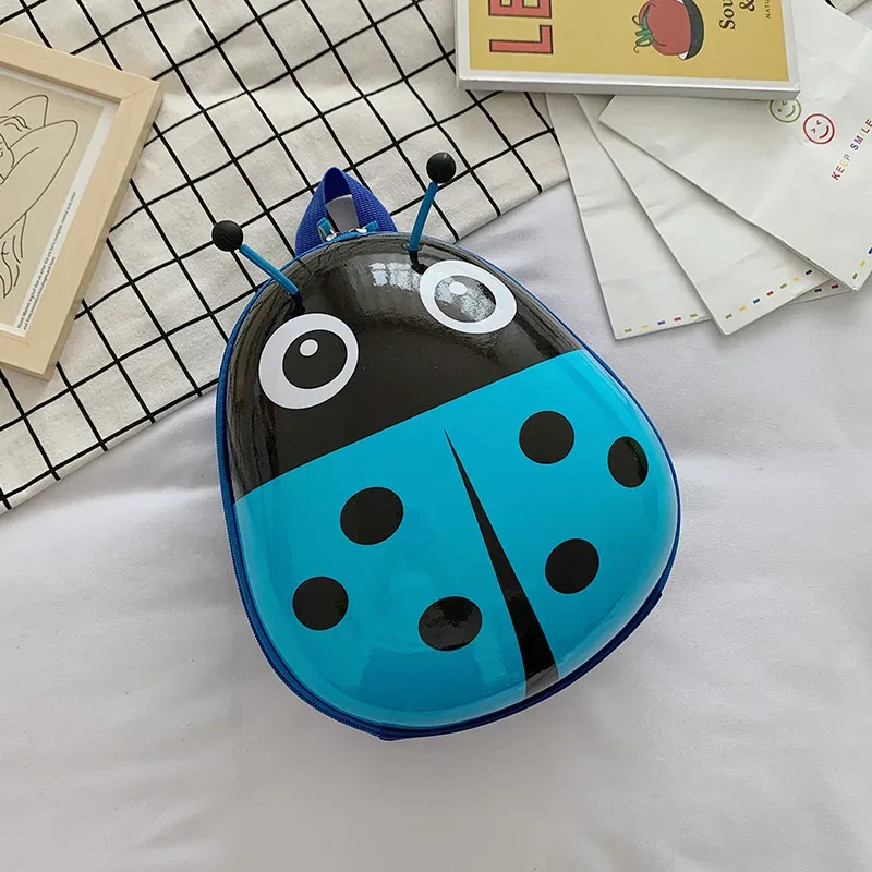 cartables pour enfants à coque rigide avec motifs de coccinelle de dessin animé, sacs à dos pour garçons et filles dans les jardins d'enfants pour la classe
