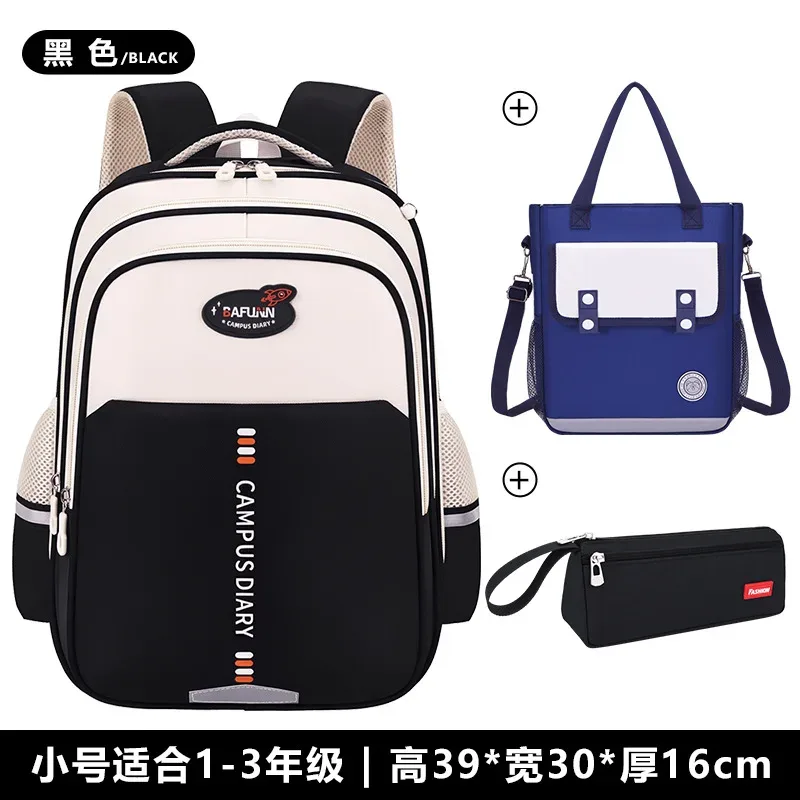 sac à dos 3 pièces/ensemble avec sac à main et trousse à crayons, grande capacité, sac de voyage, sac d'école pour étudiants, sac d'école primaire en nylon imperméable