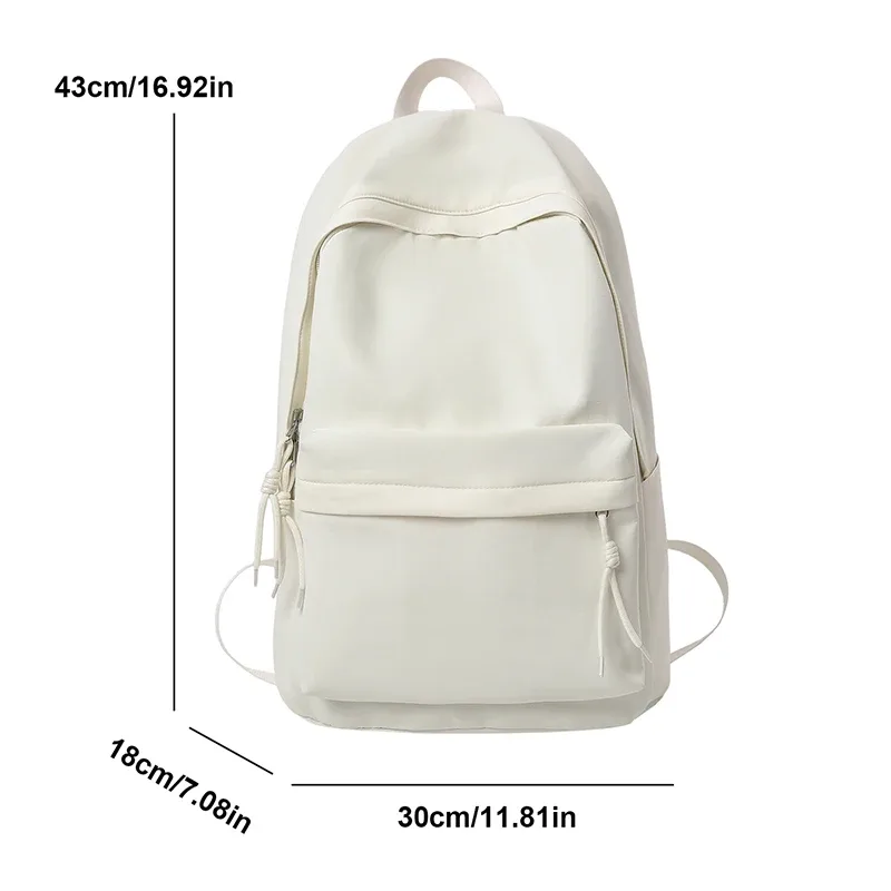 sac à dos en nylon pour femmes, sac à dos simple de couleur unie pour étudiantes, cartable pour adolescentes, sac à dos de voyage pour les déplacements
