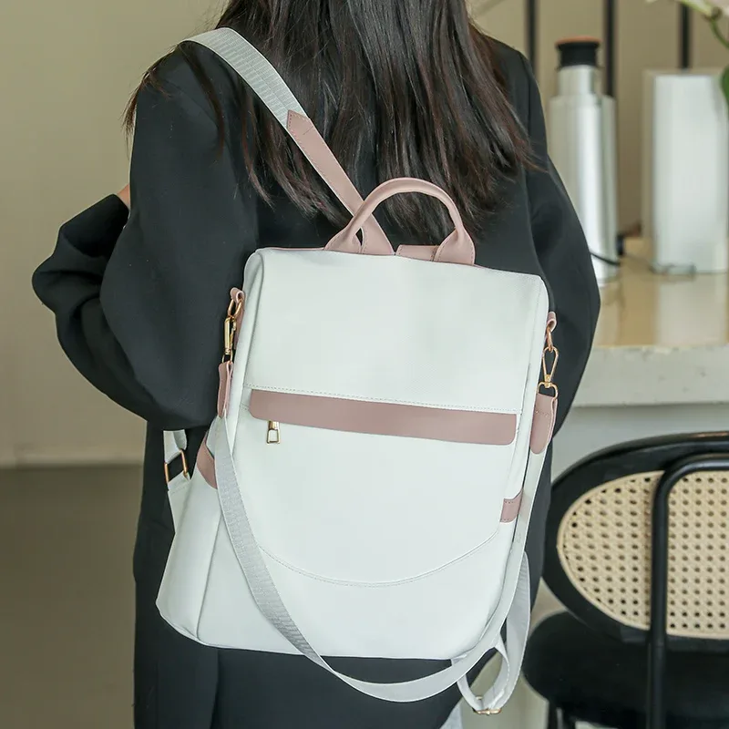sac à bandoulière en cuir souple de grande capacité sr pour femme, sacoche antivol à la mode, rétro décontracté, polyvalent, simple