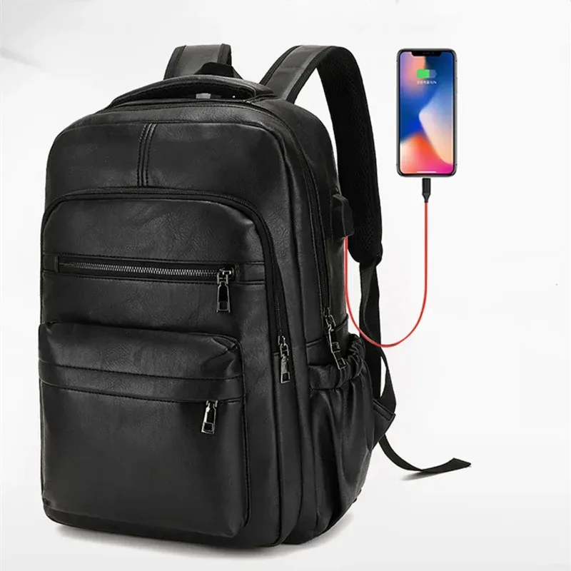 Sac à dos de chargement USB de haute qualité pour hommes, sac à dos d'ordinateur de grande capacité, sac à dos d'école pour adolescents