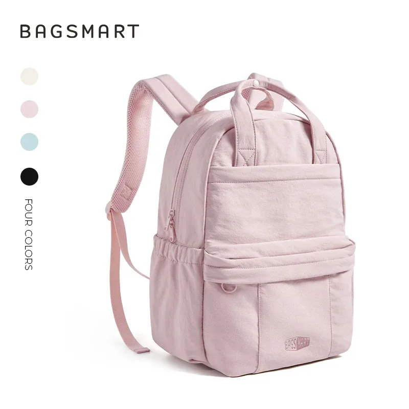sac à dos bagsmart pour femmes, grande capacité, sac de voyage pour ordinateur portable, sac de transport extérieur, sac à dos léger pour l'école pour filles