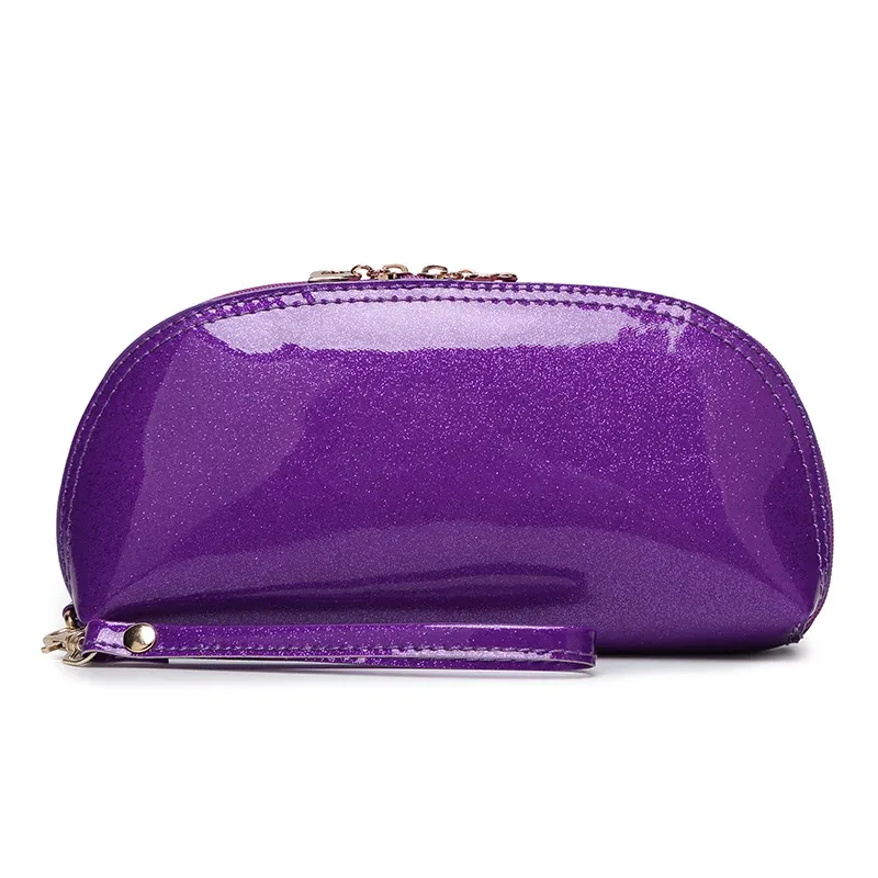 mode cuir pu portable petit sac de maquillage fermeture éclair femmes sac cosmétique articles de toilette organisateur femme stockage étuis de maquillage sac à main