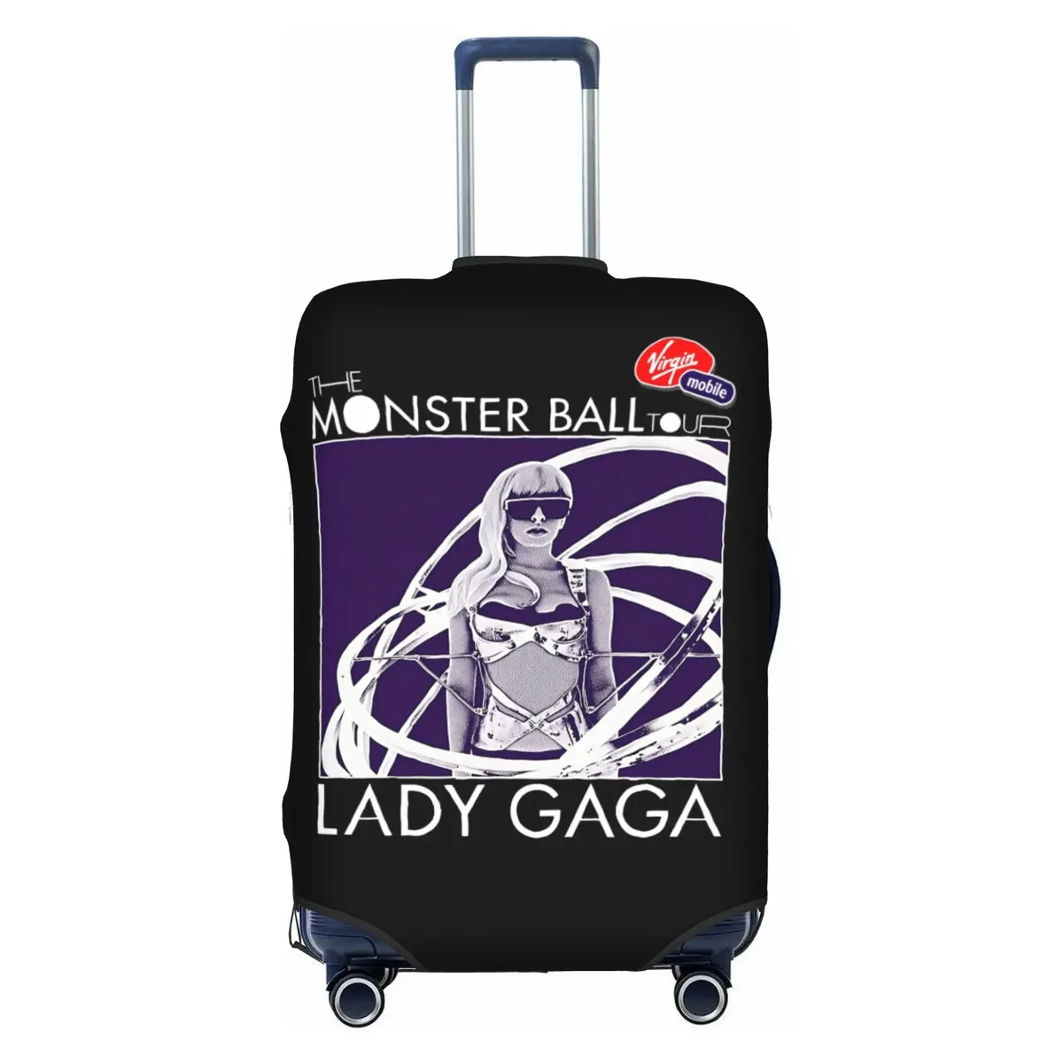 housse de valise élastique de voyage american singer l-lady g-gaga, protection pour valise adaptée aux bagages de 18 à 32 pouces