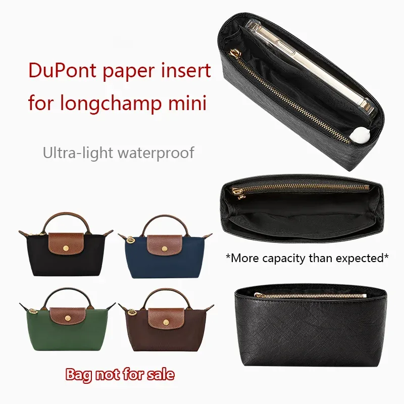 insert de sac pour ordinateur portable longchamp, organisateur de sac, support de sac léger, accessoires de sac en papier dupont