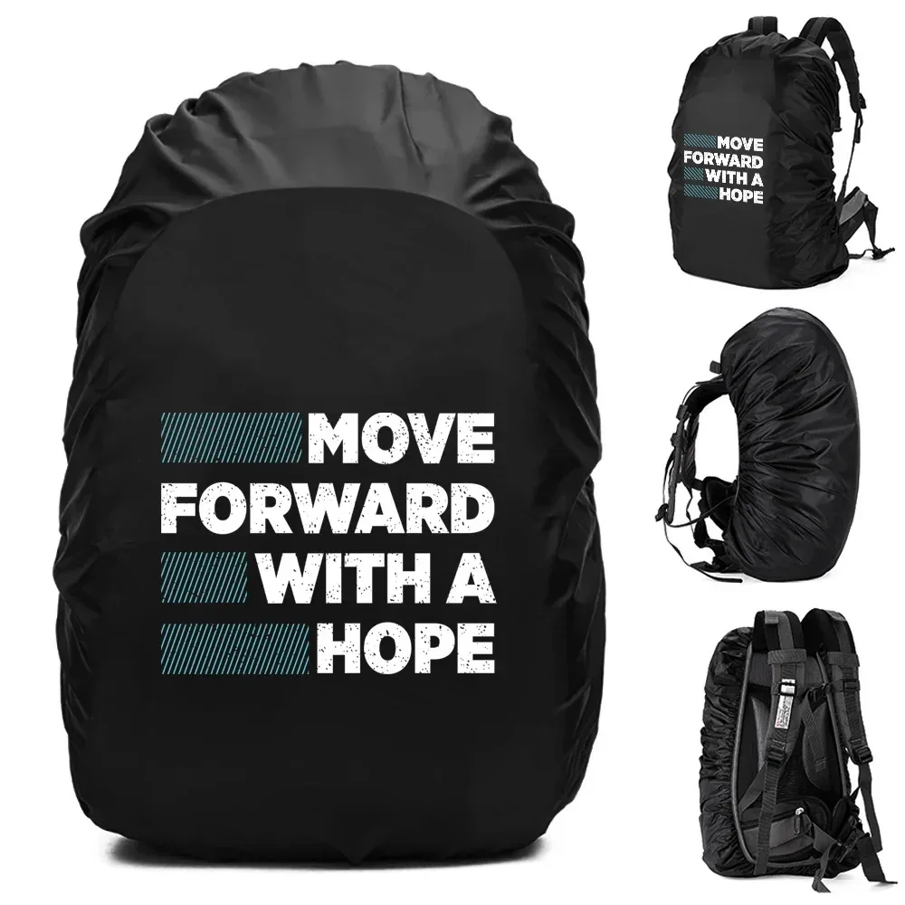 housse de pluie pour sac à dos, 20-70l, pour camping en plein air, randonnée, alpinisme, anti-poussière, imperméable, motif de phrase
