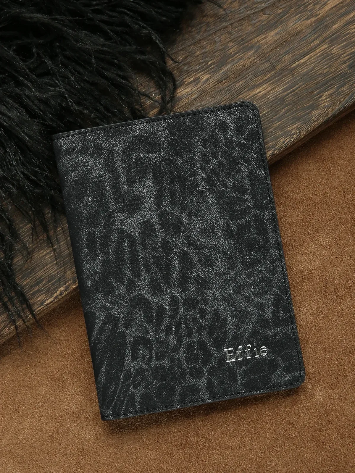 porte-passeport personnalisé avec motif léopard, 1 pièce, couverture de passeport personnalisée avec impression, accessoires de voyage chics faits à la main