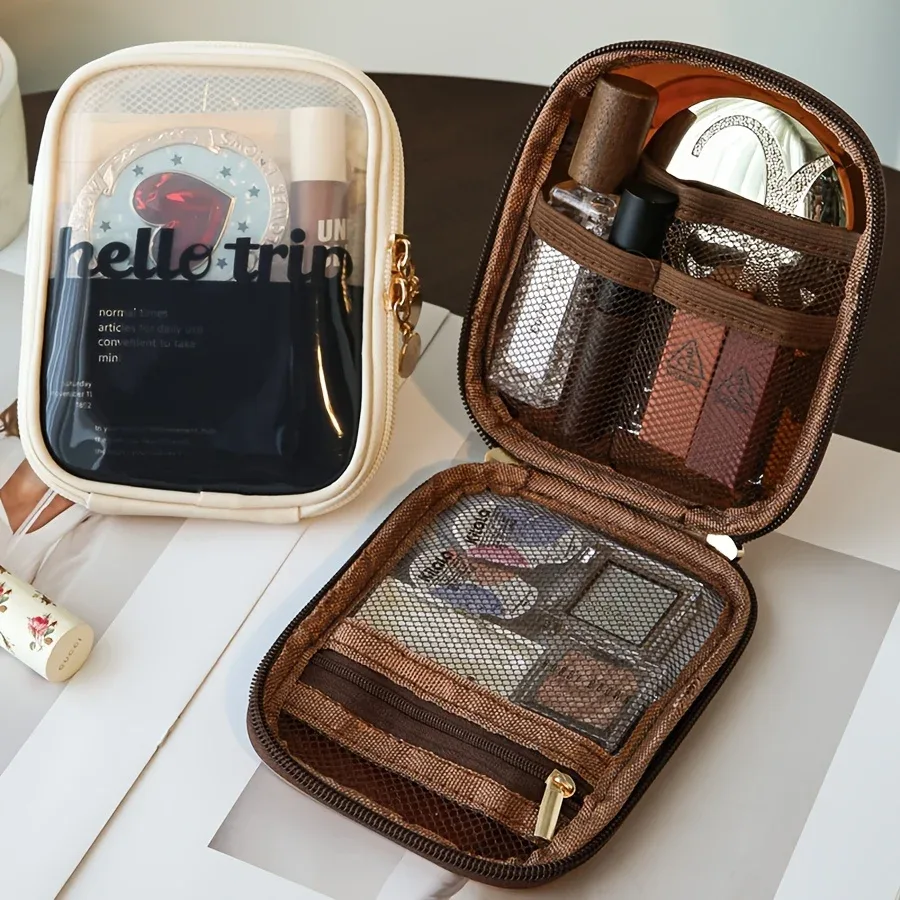 Trousse de maquillage pour femmes, sac de rangement portable de grande capacité, sensation haut de gamme, voyage d'affaires, produits de soins de la peau, trousse de toilette