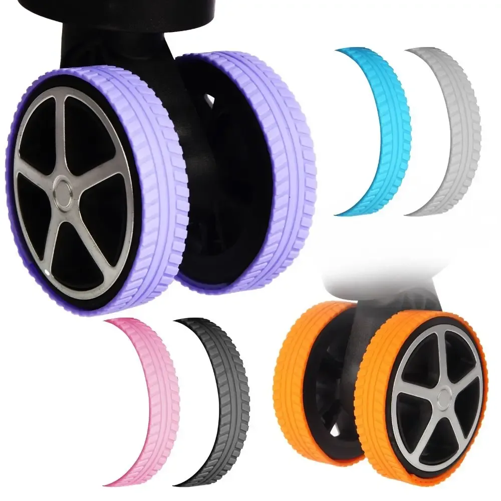 juste de protection de roues de bagage en silicone, anti-ald, peut être recadrée, valises, anneaux de protection de roue, absorption des chocs, 4 pièces, 8 pièces