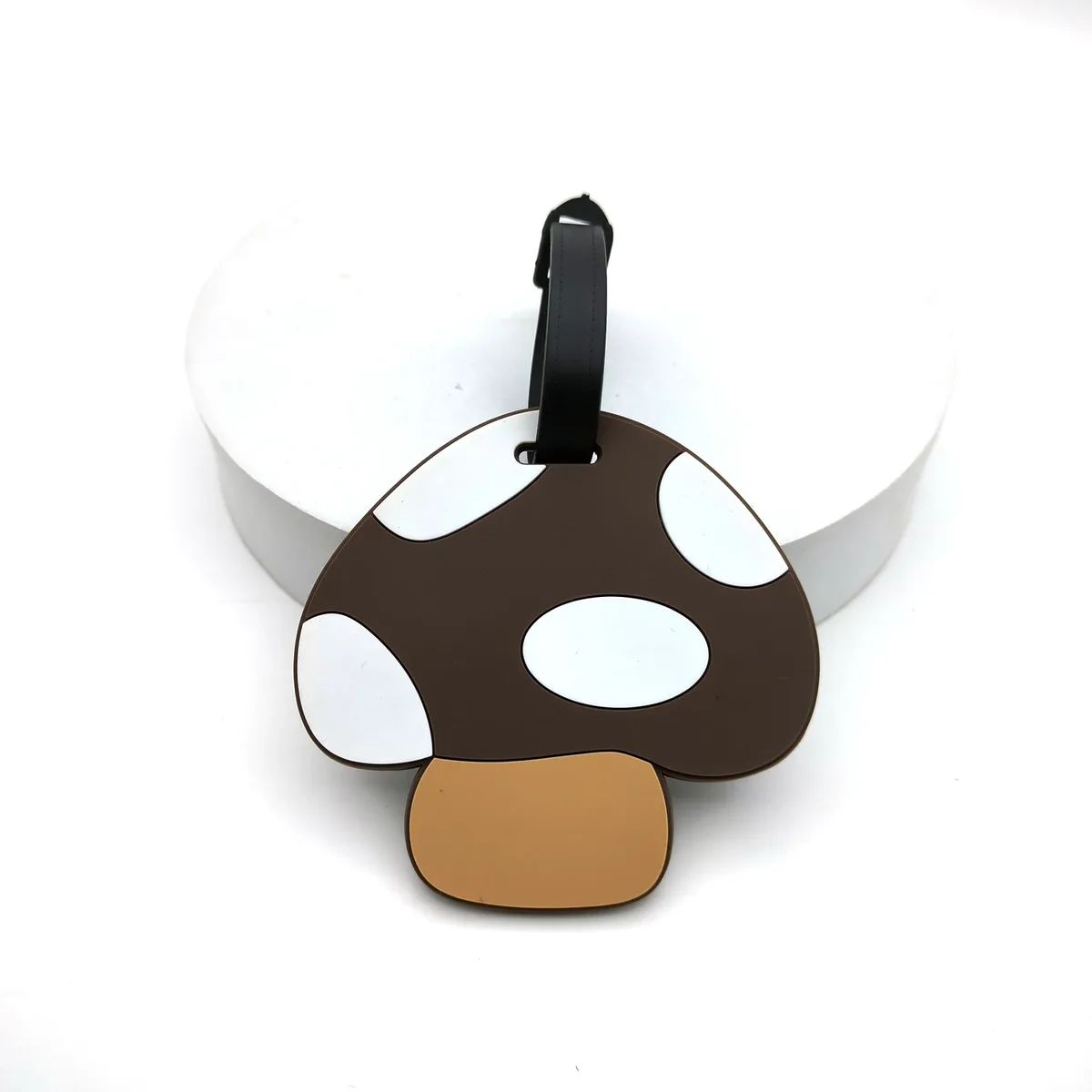 étiquette de bagage champignon mignon, article personnel, étiquette de signalisation anti-perte, sac de livre créatif pour couple, étiquette suspendue unisexe, 1 pièce/3 pièces