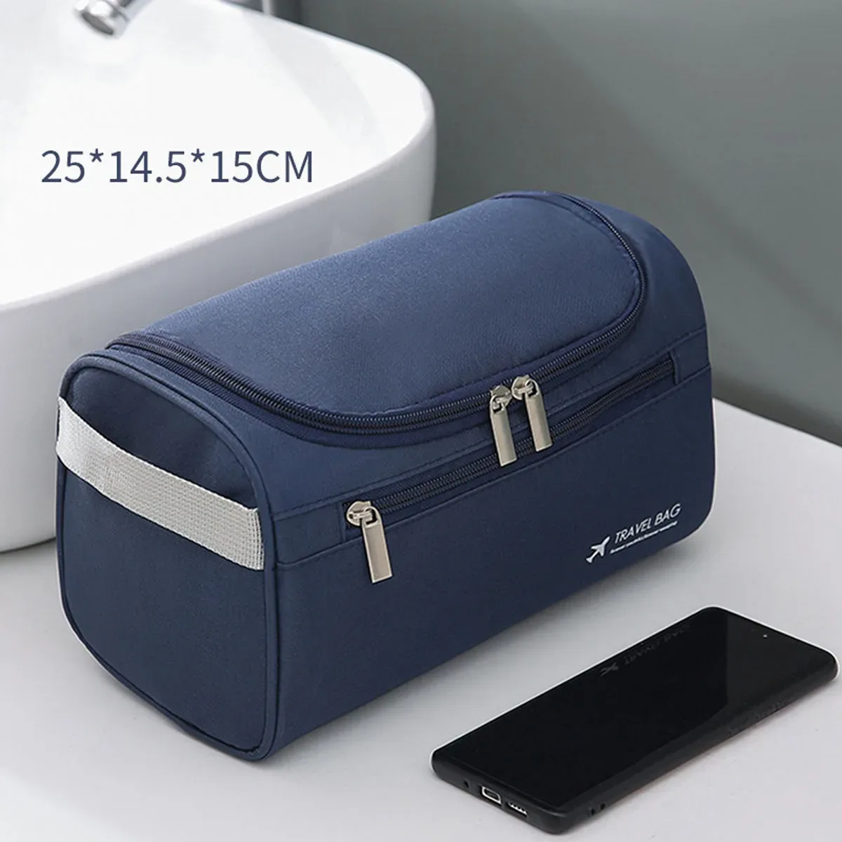 trousse de toilette en cuir pour hommes et femmes, kit dopp, trousse de toilette suspendue pour hommes, trousse de toilette de voyage pour voyager, grand sac à cosmétiques pour t